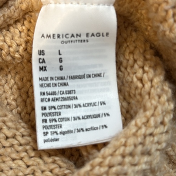 American Eagle Acrylic Blend Colorblock Drop Shoulder Boxy Sweater Women’s L - Picture 7 of 8